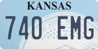 KS license plate 740EMG