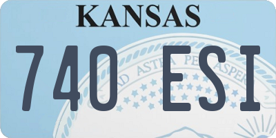 KS license plate 740ESI