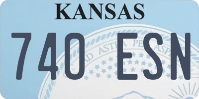 KS license plate 740ESN