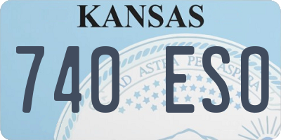 KS license plate 740ESO