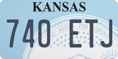 KS license plate 740ETJ