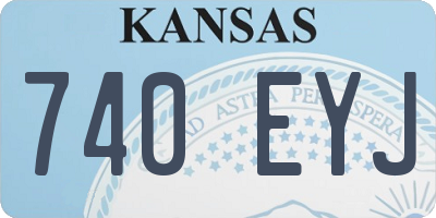 KS license plate 740EYJ