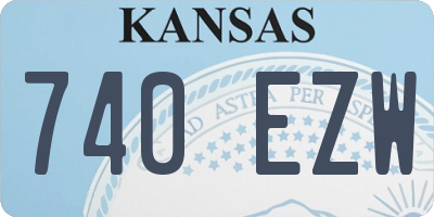 KS license plate 740EZW