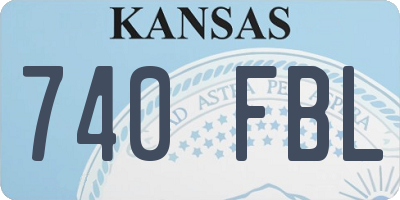 KS license plate 740FBL