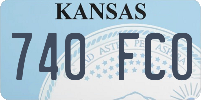 KS license plate 740FCO