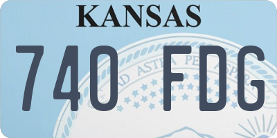 KS license plate 740FDG