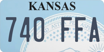 KS license plate 740FFA