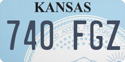 KS license plate 740FGZ