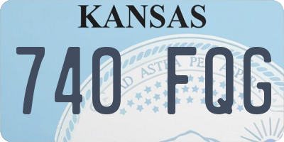 KS license plate 740FQG