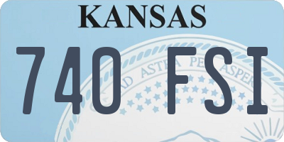 KS license plate 740FSI