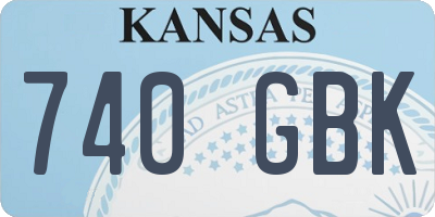 KS license plate 740GBK