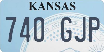 KS license plate 740GJP