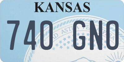KS license plate 740GNO
