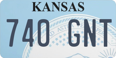 KS license plate 740GNT