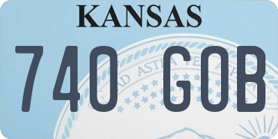 KS license plate 740GOB