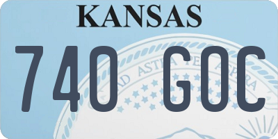 KS license plate 740GOC