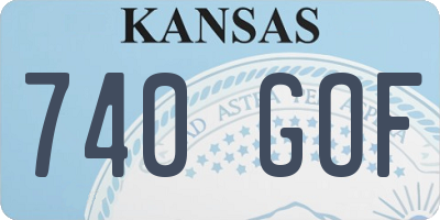 KS license plate 740GOF
