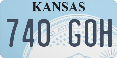 KS license plate 740GOH