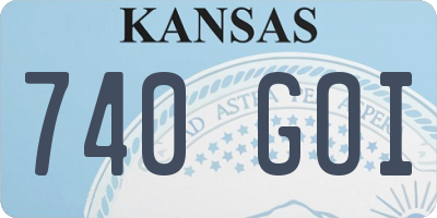 KS license plate 740GOI