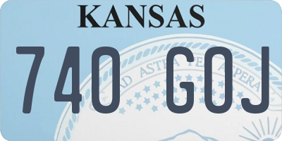 KS license plate 740GOJ