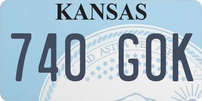 KS license plate 740GOK
