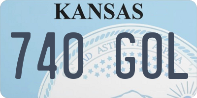 KS license plate 740GOL