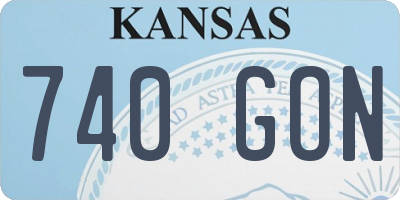 KS license plate 740GON