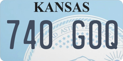 KS license plate 740GOQ