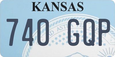 KS license plate 740GQP
