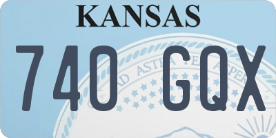 KS license plate 740GQX