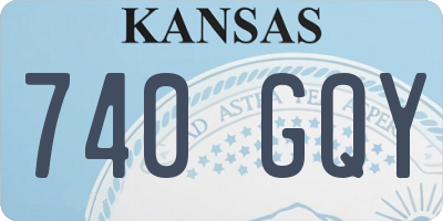KS license plate 740GQY