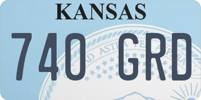 KS license plate 740GRD