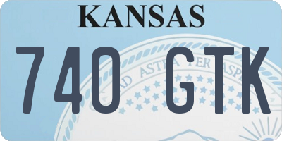 KS license plate 740GTK