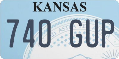 KS license plate 740GUP