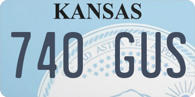 KS license plate 740GUS