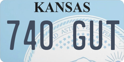 KS license plate 740GUT