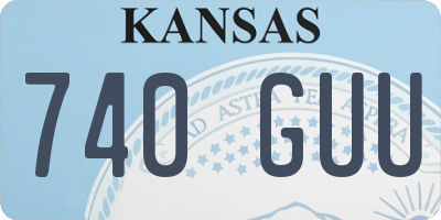 KS license plate 740GUU