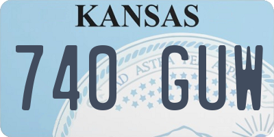 KS license plate 740GUW