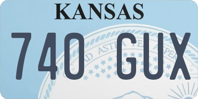 KS license plate 740GUX