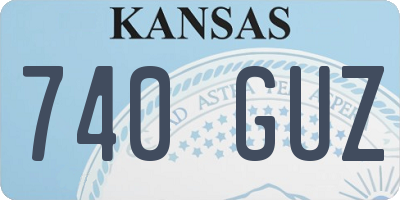 KS license plate 740GUZ