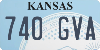 KS license plate 740GVA