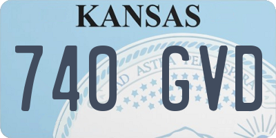 KS license plate 740GVD