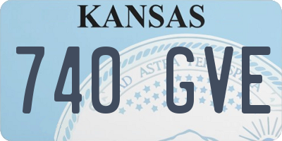 KS license plate 740GVE