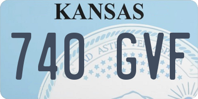 KS license plate 740GVF