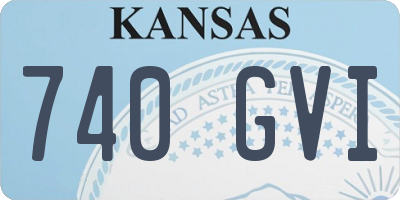 KS license plate 740GVI