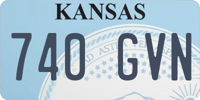 KS license plate 740GVN