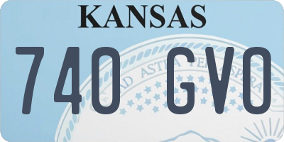 KS license plate 740GVO