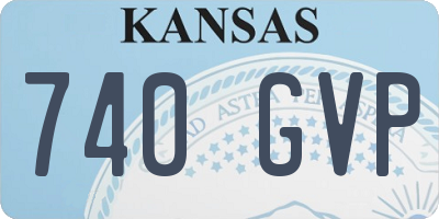 KS license plate 740GVP