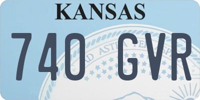 KS license plate 740GVR