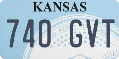 KS license plate 740GVT